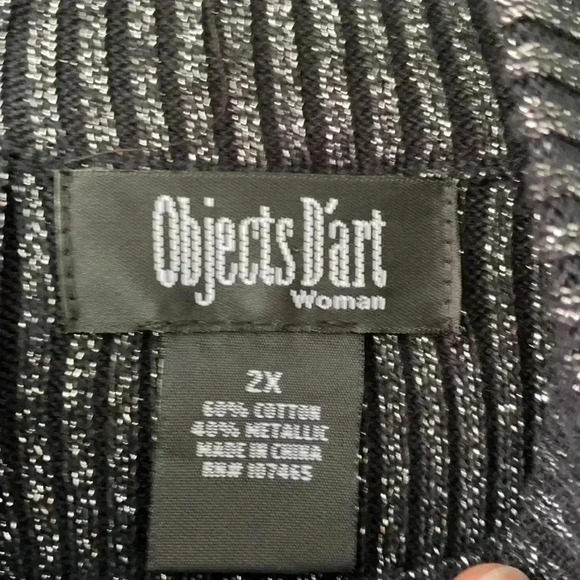 Objects D’art woman metallic beaded cotton sweater - Picture 9 of 10